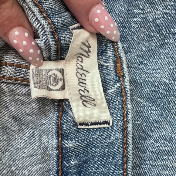 Madewell Frayed Hem Blue Women Jeans - Picture 6 of 11